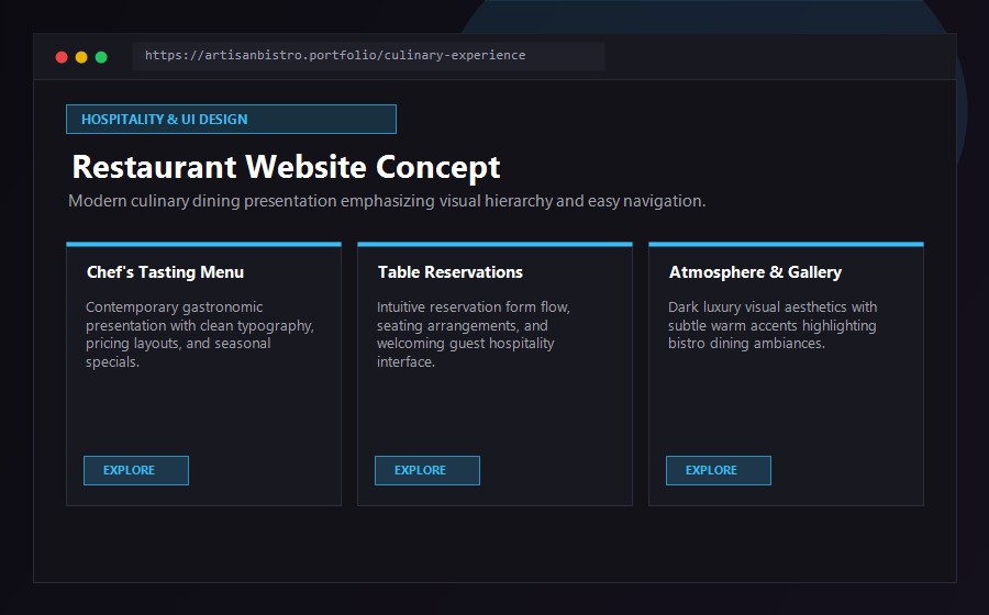 Restaurant Website concept thumbnail